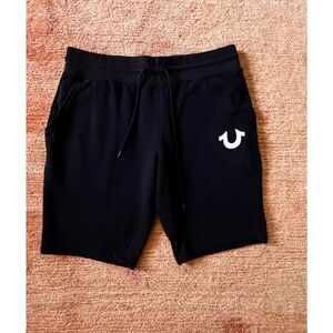 True Religion Black  Men’s Fleece Shorts Size M